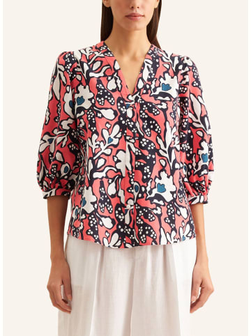 Seidensticker Bluse in Koralle/ Schwarz/ Weiß