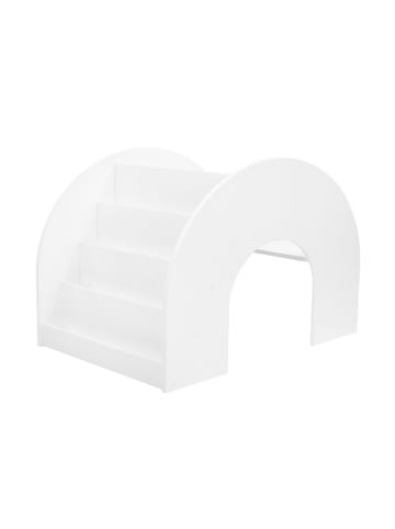 FITWOOD Regał Montessori "KUMPU" w kolorze białym na książki - 1+