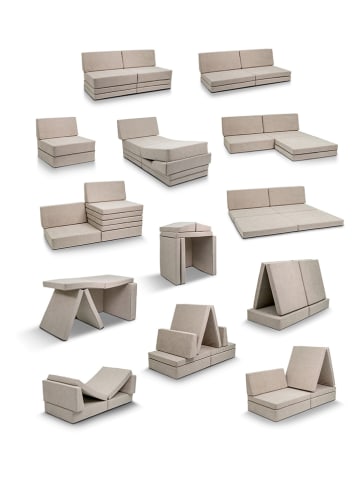 FITWOOD Spielsofa "Kinos" in Taupe - (B)180 x (H)60 x (T)80 cm