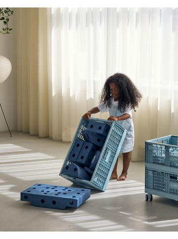 MODU Aufbewahrungskorb in Hellblau - (L)60 x (B)40 x (H)22 cm