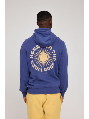 MAZINE Bluza "Back Print" w kolorze niebieskim