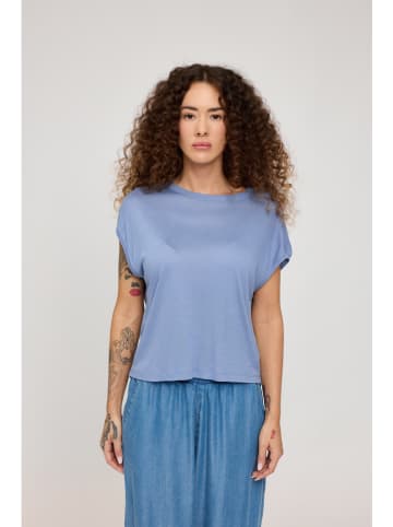 MAZINE Koszulka "Cropped" w kolorze błękitnym