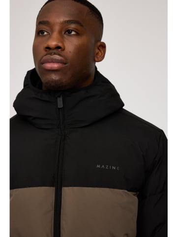 MAZINE Winterjas lichtbruin/zwart