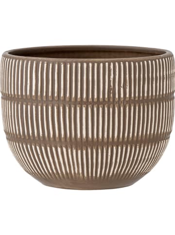 Bloomingville Bloempot "Aiva" bruin - (H)12,5 x Ø 16 cm