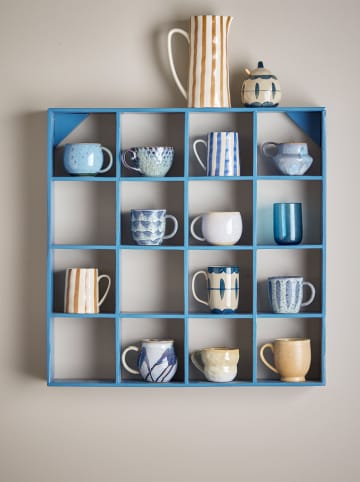 Bloomingville Kubek "Allium" w kolorze kremowo-niebieskim - 350 ml