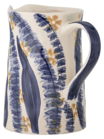 Bloomingville Vaas "Anuuk" beige/blauw - (H)21 x Ø 14,5 cm