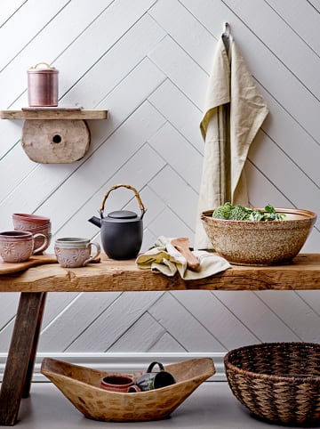 Bloomingville 3er-Set: Schalen "Aster" in Braun/ Blau - Ø 11 cm