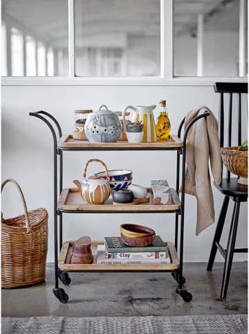 Bloomingville Schale "Camellia" in Weiß/ Blau/ Hellbraun - Ø 16,5 cm 