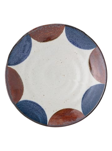 Bloomingville Dessertteller ''Camellia'' in Weiß/ Blau/ Helbraun - Ø 16 cm