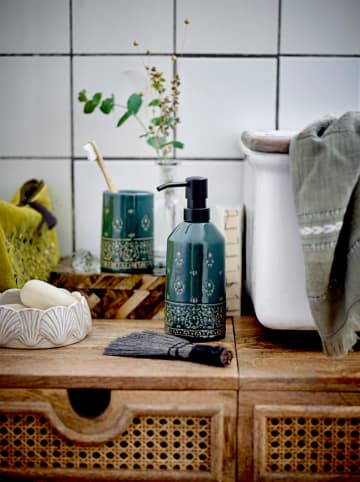 Bloomingville 2-delige set: zeepdispensers "Cheran" groen/beige