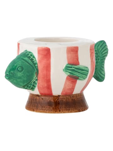 Bloomingville Kerzenhalter ''Trudy'' in Weiß/ Rot/ Grün - (B)13 x (H)7 x (T)8 cm