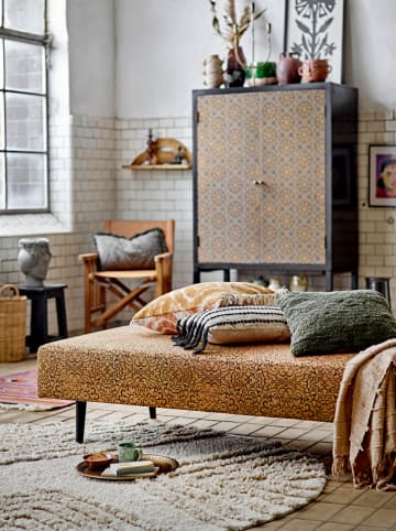 Bloomingville Kissen "Ester" in Creme/ Orange - (L)50 x (B)50 cm