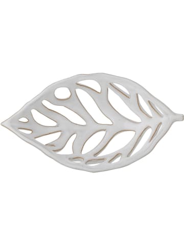 Bloomingville Dekoschale ''Foligno'' in Weiß - (B)27 x (H)6 x (T)14 cm