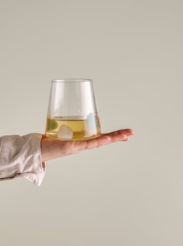 Bloomingville Drinkglas "Gildor" transparant/lichtbruin/groen - 380 ml