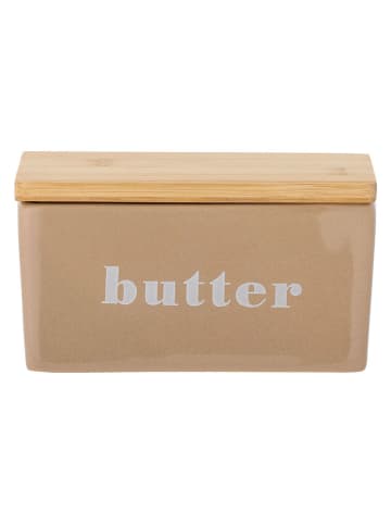 Bloomingville Butterdose ''Hanyu'' in Beige - (B)12,5 x (H)7 x (T)9 cm