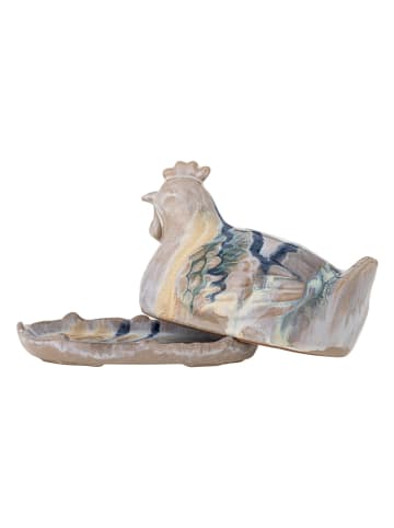 Bloomingville Maselniczka "Heni" w kolorze beżowo-granatowym - 19 x 13 x 13 cm