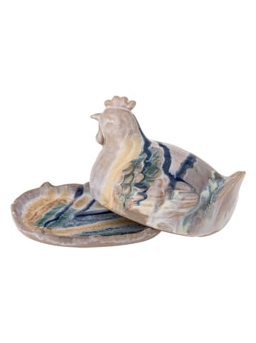 Bloomingville Maselniczka "Heni" w kolorze beżowo-granatowym - 19 x 13 x 13 cm