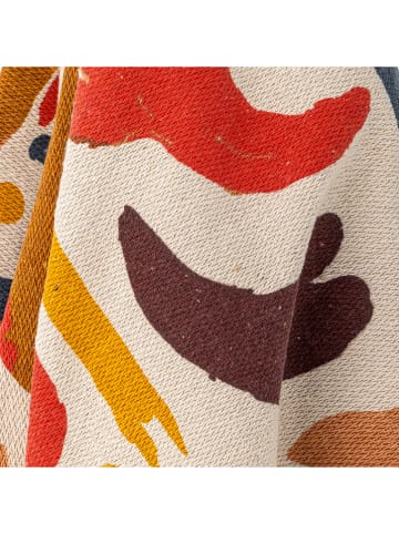 Bloomingville Wohndecke ''Horus'' in Creme/ Gelb/ Rot - (L)160 x (B)130 cm