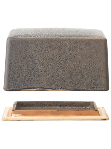 Bloomingville Butterdose "Kendra" in Grau - (B)14 x (H)7 x (T)12 cm