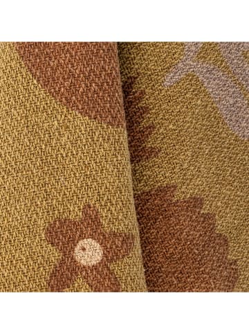 Bloomingville Plaid "Lark" beige/geel - (L)160 x (B)130 cm