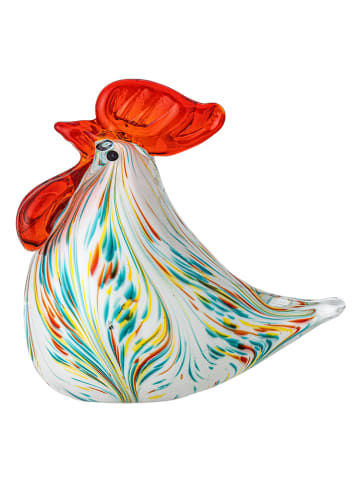 Bloomingville Dekoracja "Livie" w kolorze biało-czerwono-turkusowym - 8,5 x 9,5 x 6 cm