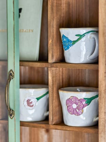 Bloomingville 3er-Set: Tassen "Loua" in Grau - (H)7,5 x Ø 9 cm