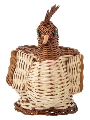 Bloomingville Korb "Marsha" in Creme/ Braun - (B)21 x (H)18 x (T)12 cm