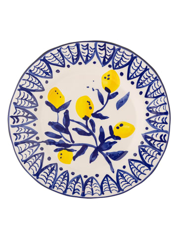 Bloomingville Speiseteller ''Maxima'' in Blau/ Gelb - Ø 27 cm
