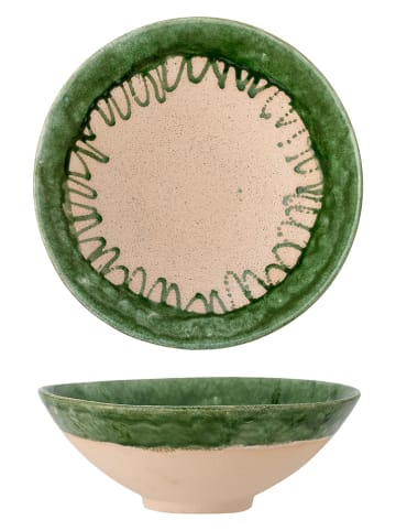 Bloomingville Miska "Moez" w kolorze kremowo-zielonym - Ø 30 cm