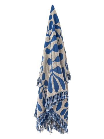 Bloomingville Woondeken ''Nevine'' beige/blauw - (L)160 x (B)130 cm