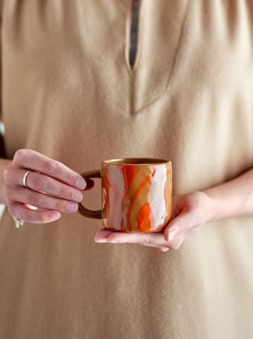 Bloomingville Tasse "Ninka" in Hellbraun/ Orange - 250 ml