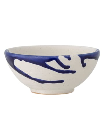 Bloomingville Schale "Okayama" in Weiß/ Dunkelblau - Ø 13,5 cm 