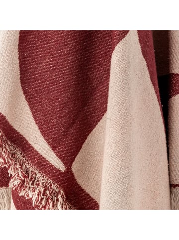 Bloomingville Wohndecke ''Olica'' in Rosa/ Rot - (L)160 x (B)130 cm
