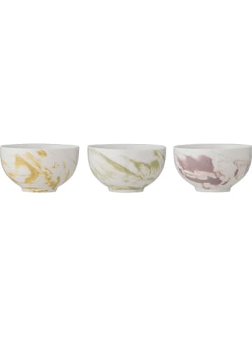 Bloomingville 3er-Set: Schalen ''Palma'' in Grün/ Gelb/ Lila - Ø 11 cm