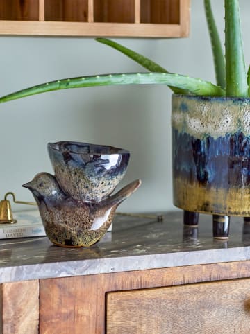 Bloomingville Decoschaal "Phil" bruin - (B)16 x (H)13,5 cm