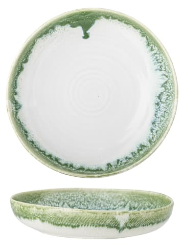 Bloomingville Serveerplateau "Prim" crème/groen - Ø 25 cm