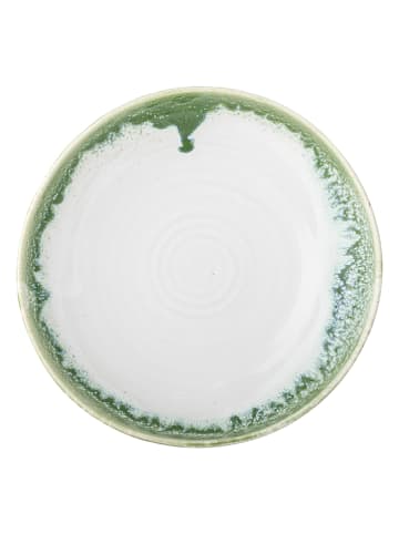Bloomingville Półmisek "Prim" w kolorze kremowo-zielonym - Ø 25 cm