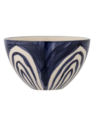 Bloomingville Kom "Shama" donkerblauw/wit - Ø 12 cm