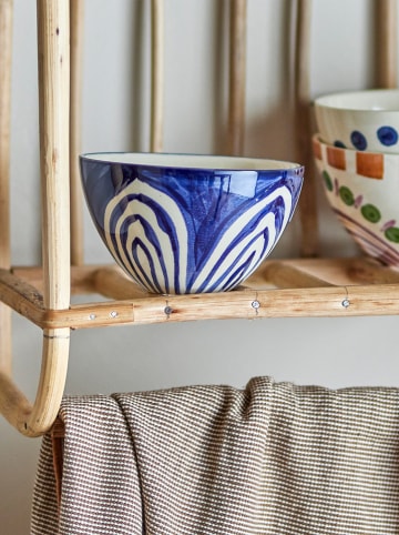 Bloomingville Miska "Shama" w kolorze granatowo-białym - Ø 12 cm