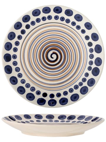 Bloomingville Speiseteller "Shama" in Blau/ Orange - Ø 27 cm