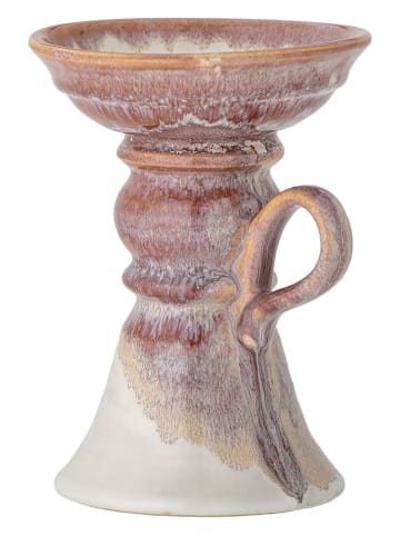 Bloomingville Świecznik "Soreyah" w kolorze jasnoróżowo-beżowym - wys. 19 x Ø 15,5 cm