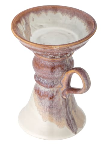 Bloomingville Świecznik "Soreyah" w kolorze jasnoróżowo-beżowym - wys. 19 x Ø 15,5 cm