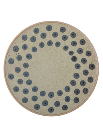 Bloomingville Talerz obiadowy "Tinni" w kolorze beżowo-niebieskim - Ø 28,5 cm