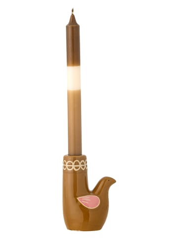 Bloomingville Kerzenhalter ''Trudy'' in Hellbraun/ Rosa - (B)9 x (H)12,5 x (T)6 cm