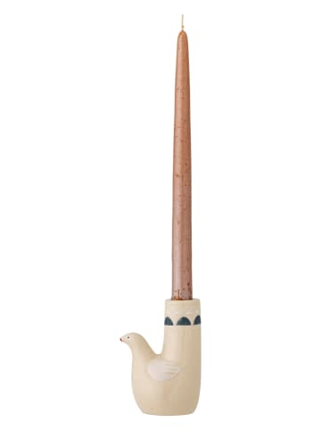 Bloomingville Kerzenhalter ''Trudy'' in Creme/ Dunkelblau - (B)8,5 x (H)11,5 x (T)6 cm