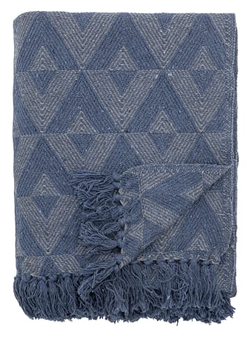 Bloomingville Wohndecke ''Udine'' in Blau - (L)160 x (B)130 cm