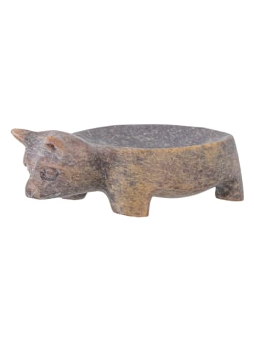 Bloomingville Dekoschale "Vigo" in Braun - (L)12,5 x (B)8 cm