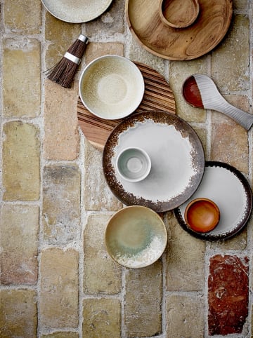 Bloomingville Miska "Zeline" w kolorze brązowym do serwowania - Ø 15 cm