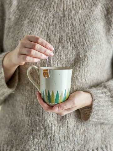 Bloomingville Tasse ''Spruce'' in Beige/ Grün - 350 ml