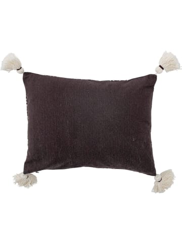 Bloomingville Kussen "Bali" bruin/wit - (L)30 x (B)40 cm